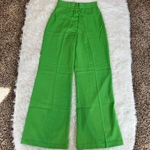 Vintage 70s Sears JR Bazaar Kelly green bell bottom flare leg pants x small